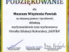 Podziękowanie dla Muzeum Więzienia Pawiak