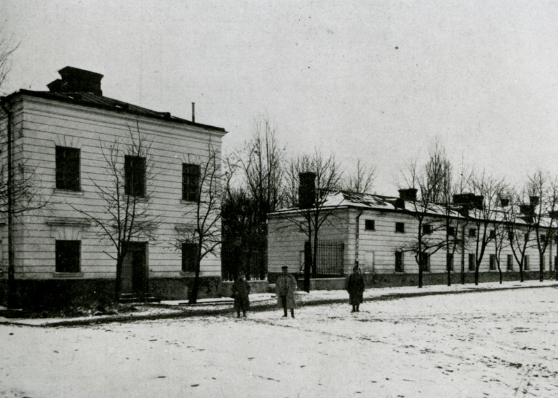 Fragment budynku X Pawilonu z wartownią (foto z 1916 r.)