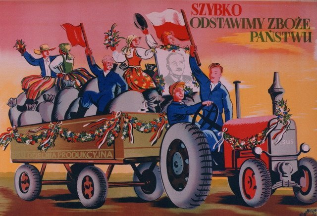 Tadeusz Gronowski, Szybko odstawimy zboże Państwu, 1952, plakat